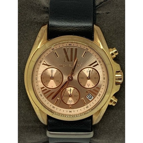 Michael Kors MK5799 Women\'s Leather Analog Rose Di main image 10